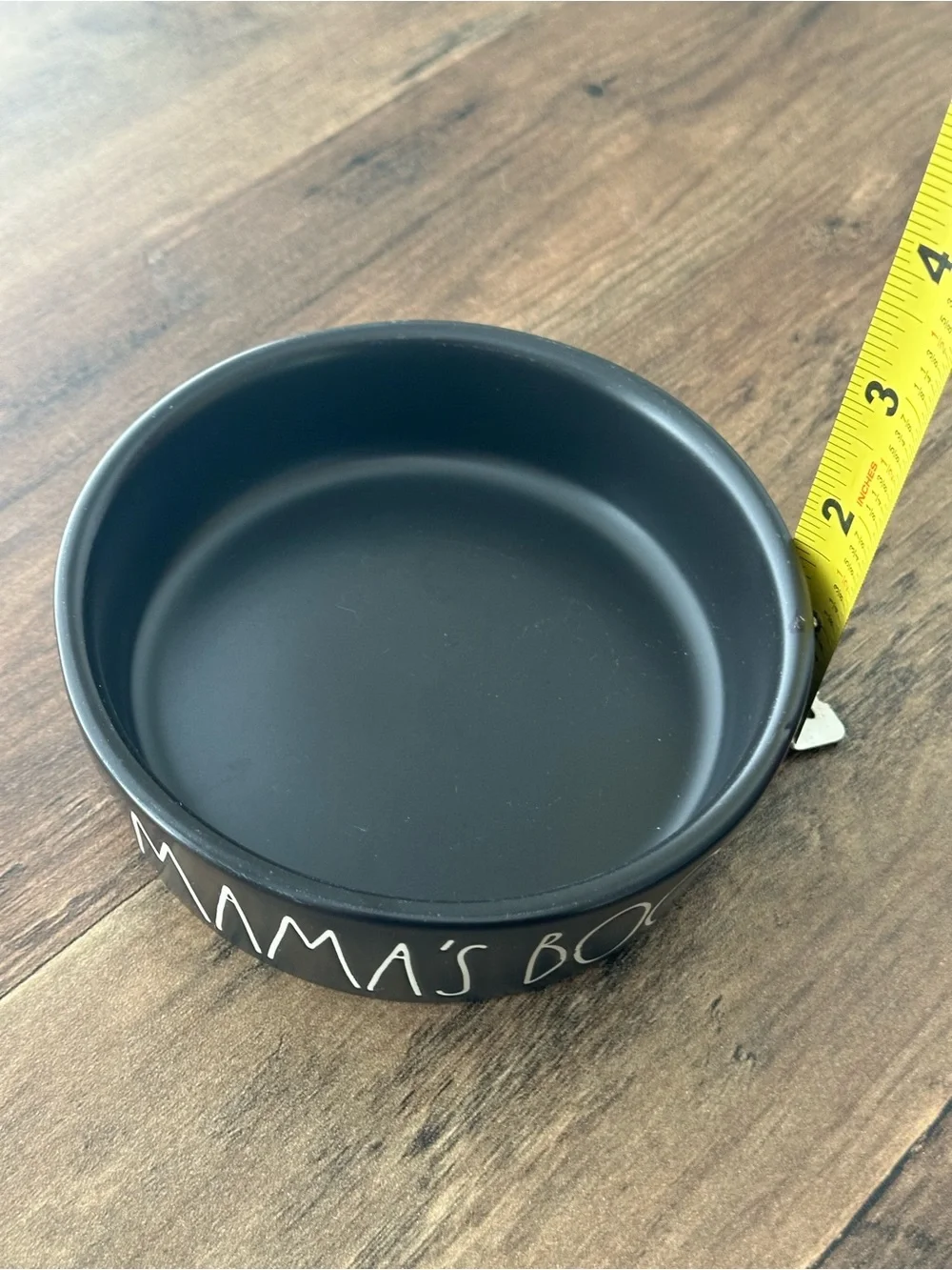 👻 NWT Rae Dunn “MAMA’S BOO” Halloween Ceramic Pet Bowl | Black | Cat or Dog